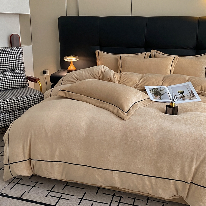 91家纺网 家纺一手货源 找家纺 （总）卡诗兰 2025款高克重加厚牛奶绒十字绣四件套