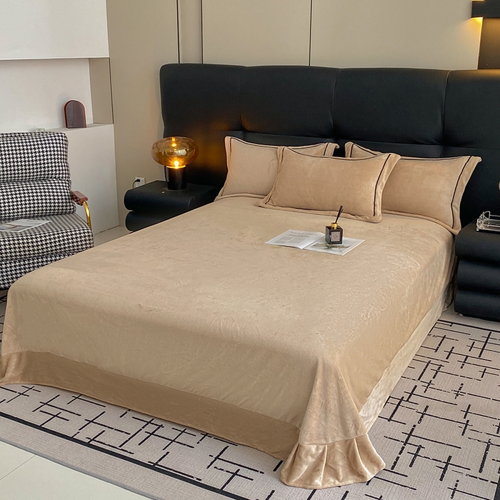 91家纺网 家纺一手货源 找家纺 （总）卡诗兰 2025款高克重加厚牛奶绒十字绣四件套