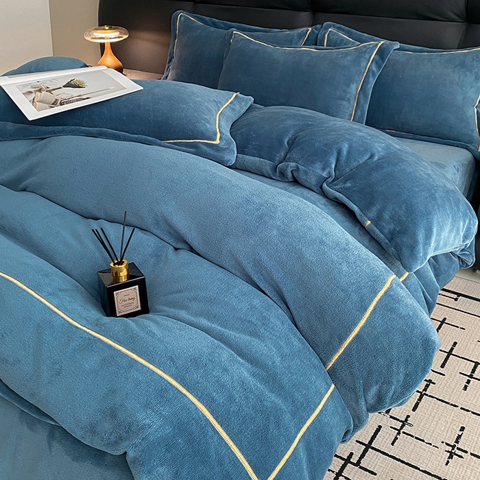 91家纺网 家纺一手货源 找家纺 卡诗兰 2025款高克重加厚牛奶绒十字绣四件套 宾利兰