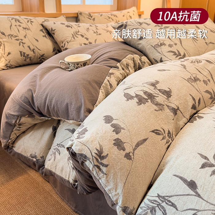 91家纺网 家纺一手货源 找家纺 （总）麦乐迪 2025新款10A抗菌加厚磨毛印花四件套（提供买家秀）