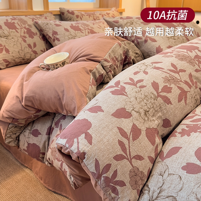 91家纺网 家纺一手货源 找家纺 （总）麦乐迪 2025新款10A抗菌加厚磨毛印花四件套（提供买家秀）