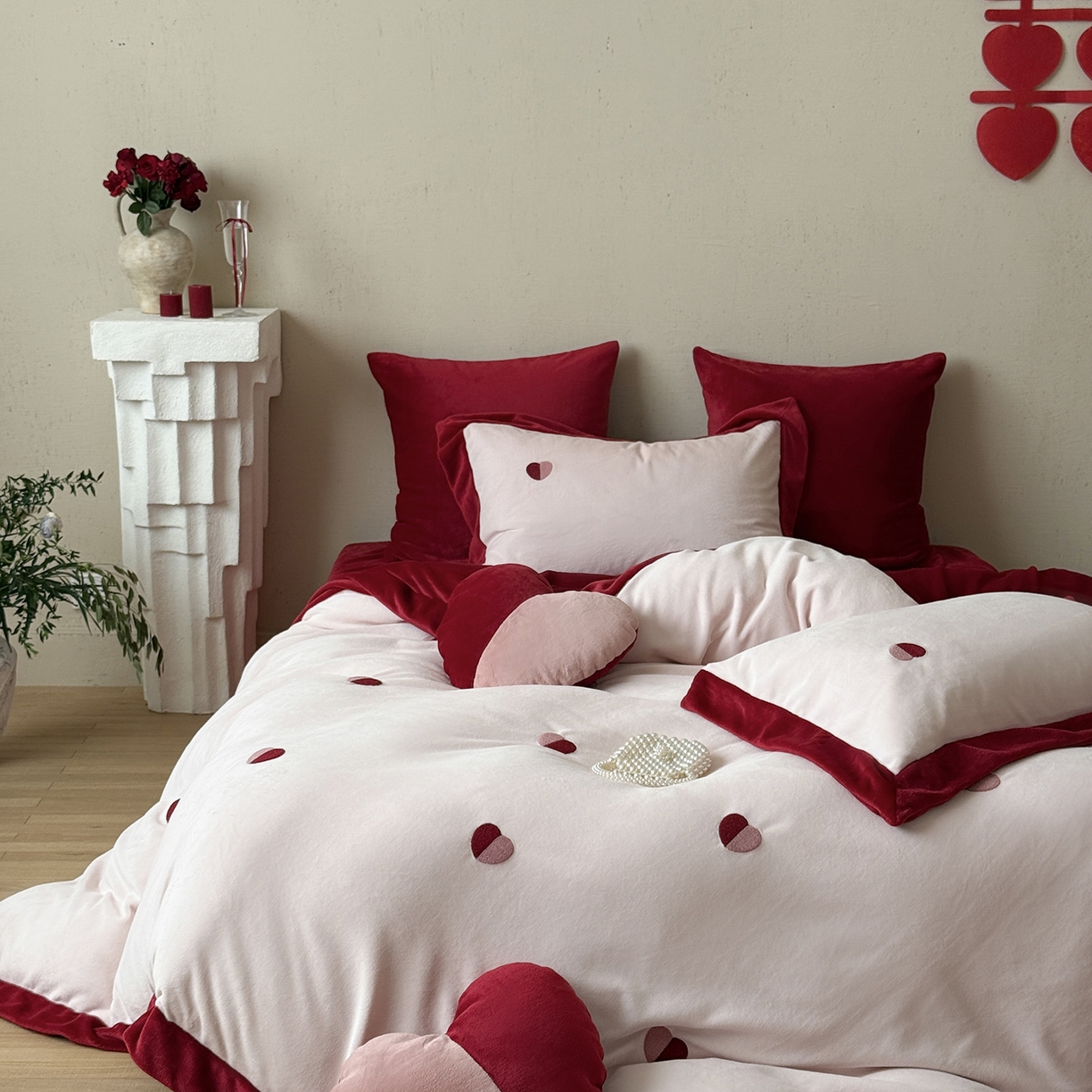 91家纺网 家纺一手货源 找家纺 （总）江涞 2025新款高克重牛奶绒高端毛巾绣四件套-心悦