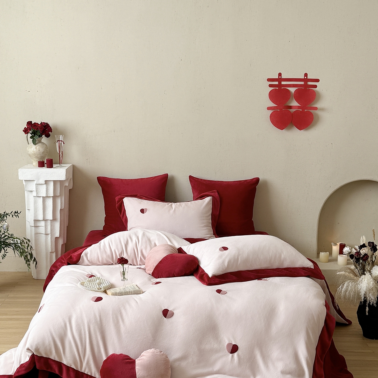 91家纺网 家纺一手货源 找家纺 （总）江涞 2025新款高克重牛奶绒高端毛巾绣四件套-心悦