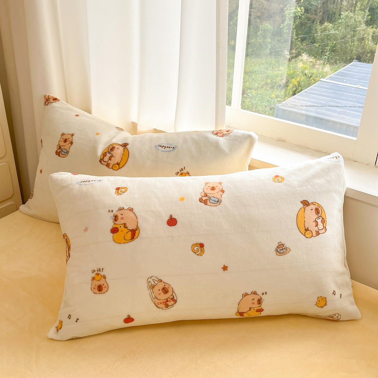 91家纺网 家纺一手货源 找家纺 吉象家纺 2025新款高克重牛奶绒印花被套 小可爱