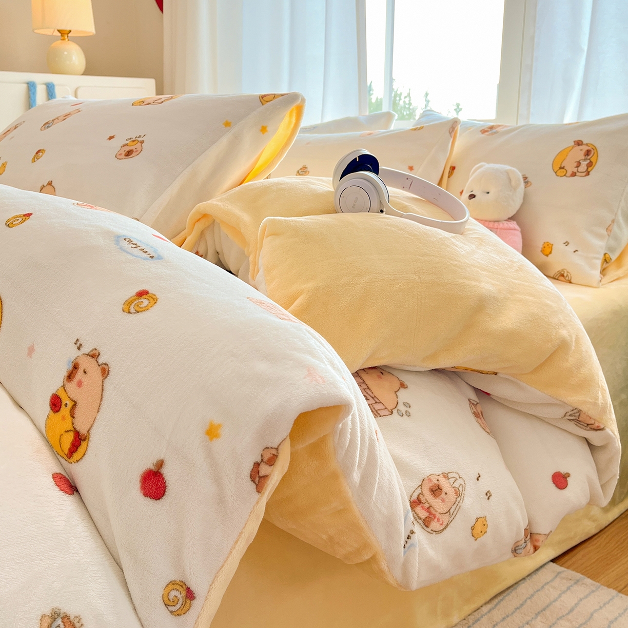 91家纺网 家纺一手货源 找家纺 （总）吉象家纺 2025新款高克重牛奶绒印花被套