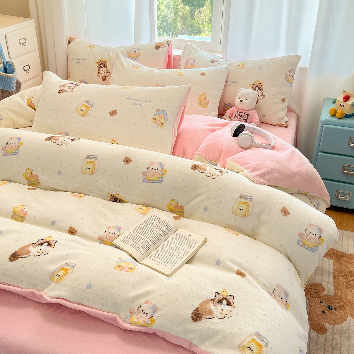 91家纺网 家纺一手货源 找家纺 （总）吉象家纺 2025新款高克重牛奶绒印花被套