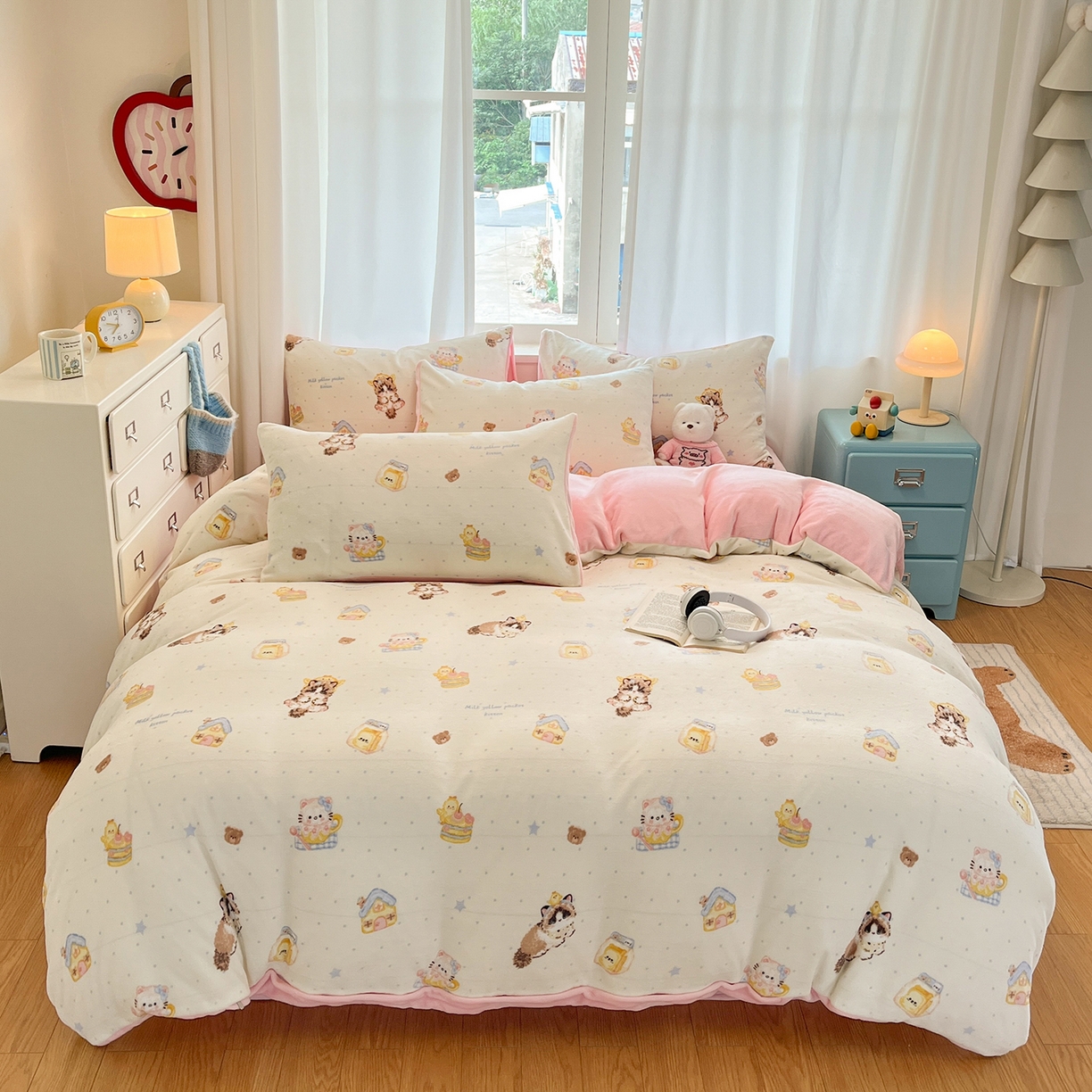 91家纺网 家纺一手货源 找家纺 （总）吉象家纺 2025新款高克重牛奶绒印花被套