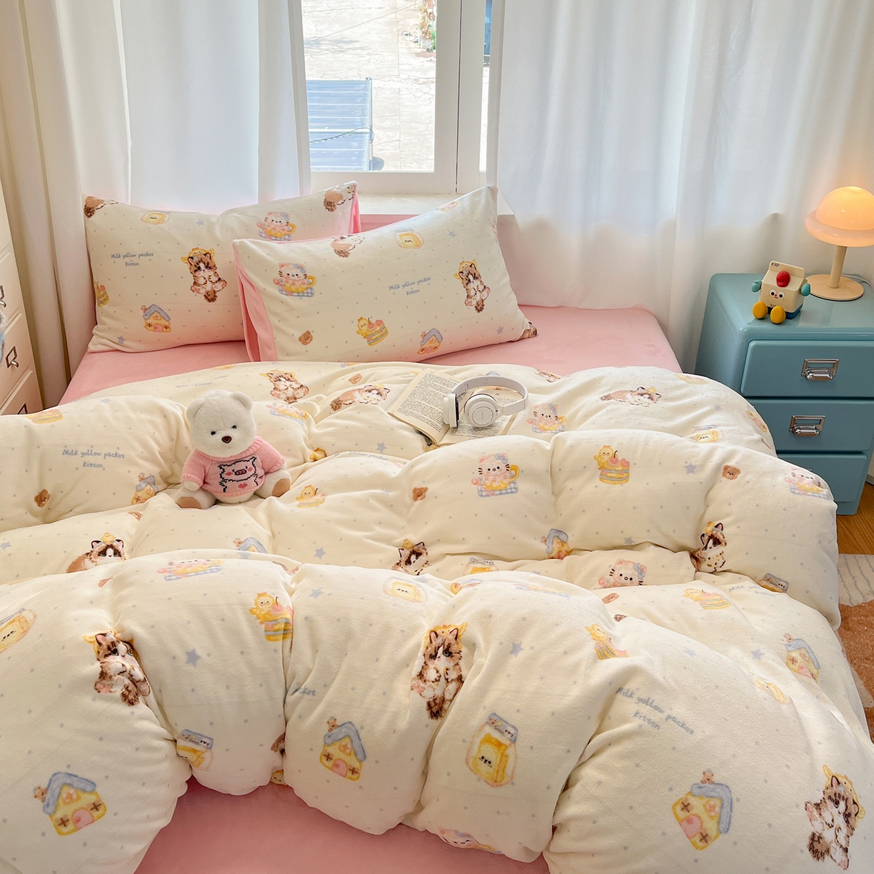 91家纺网 家纺一手货源 找家纺 （总）吉象家纺 2025新款高克重牛奶绒印花被套