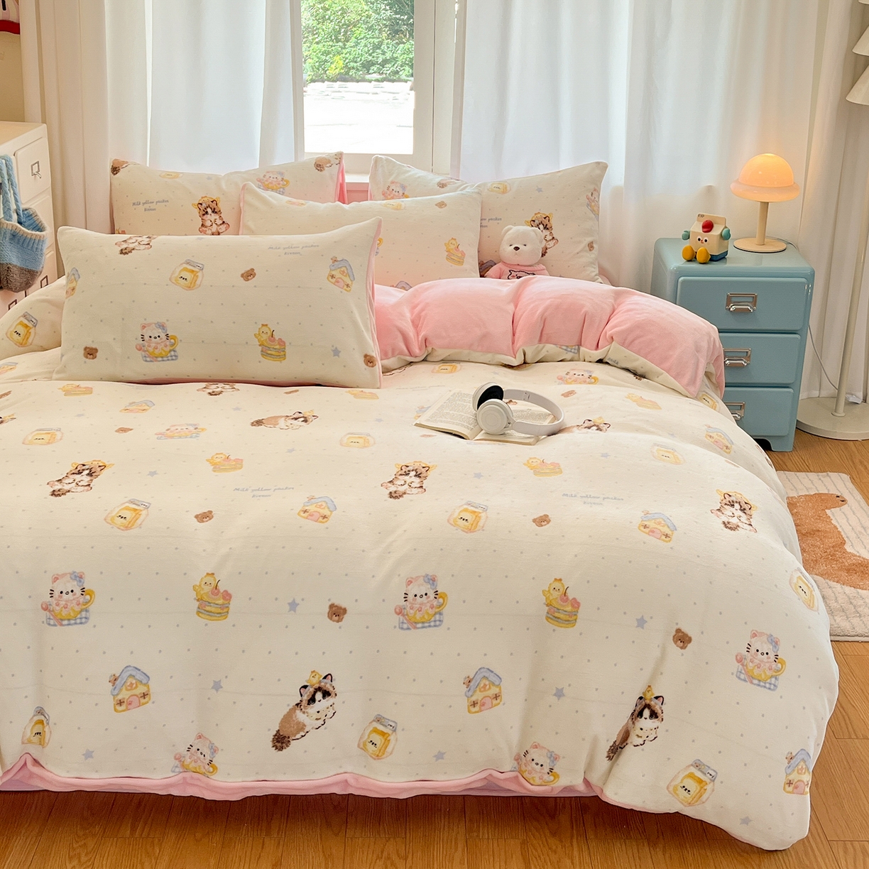 91家纺网 家纺一手货源 找家纺 （总）吉象家纺 2025新款高克重牛奶绒印花被套