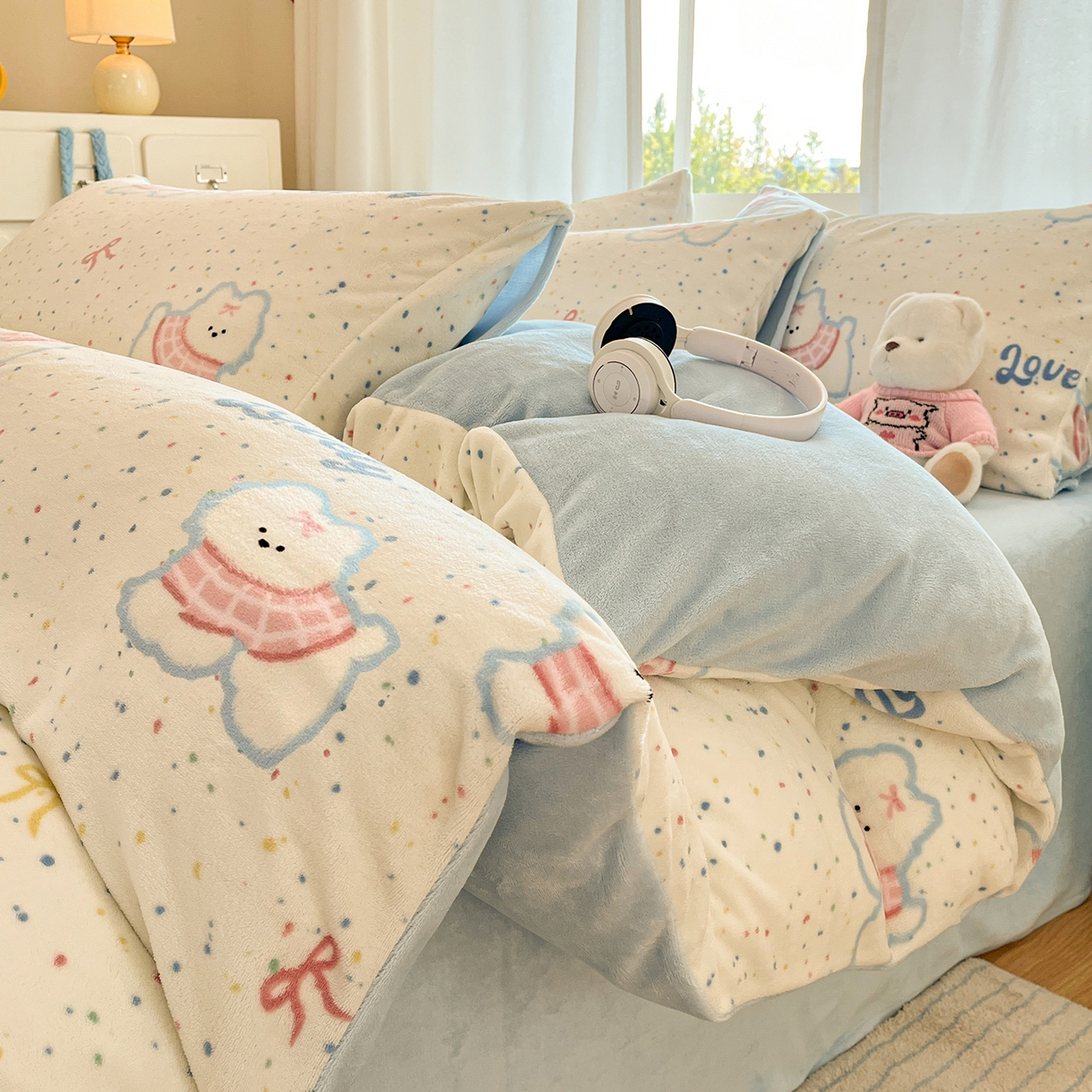 91家纺网 家纺一手货源 找家纺 （总）吉象家纺 2025新款高克重牛奶绒印花被套