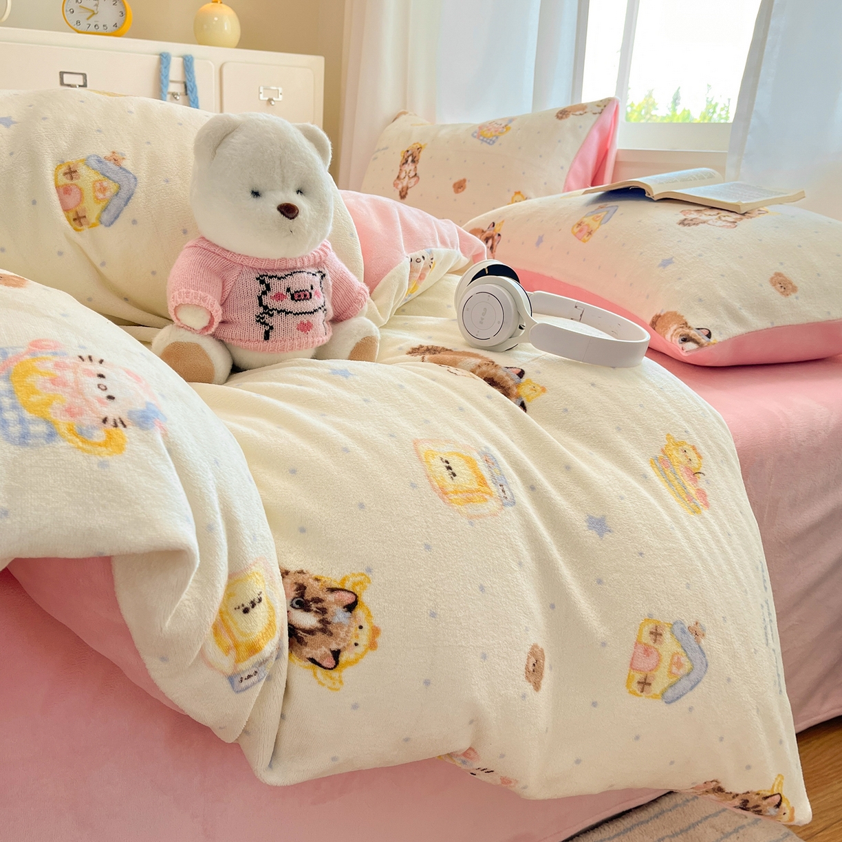 91家纺网 家纺一手货源 找家纺 （总）吉象家纺 2025新款高克重牛奶绒印花被套