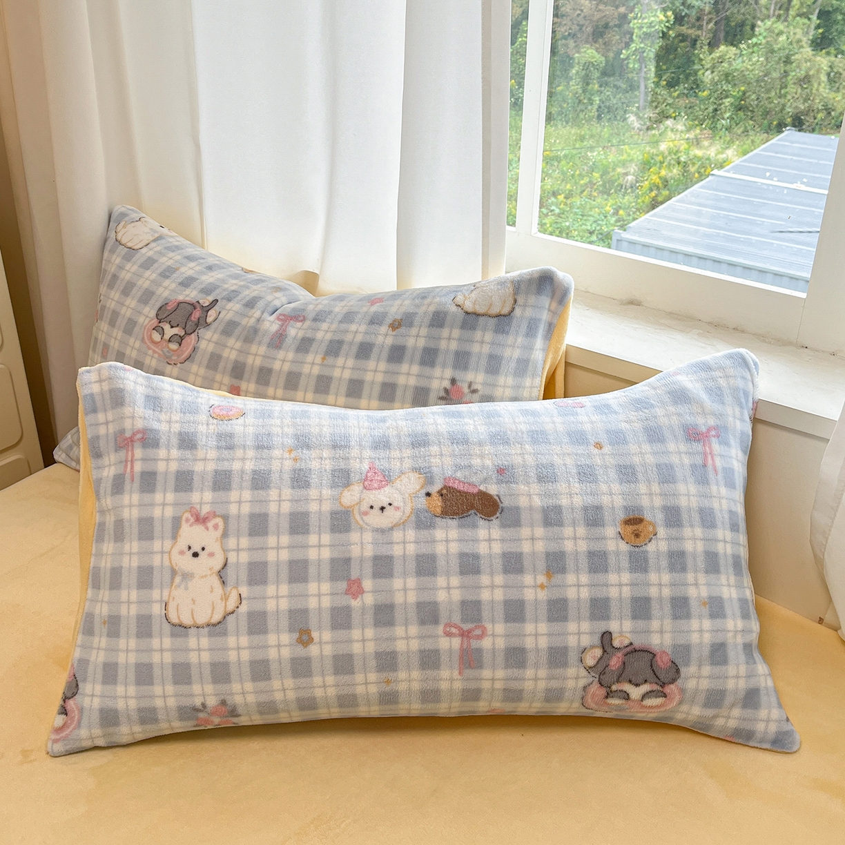 91家纺网 家纺一手货源 找家纺 吉象家纺 2025新款高克重牛奶绒印花被套 宠物派