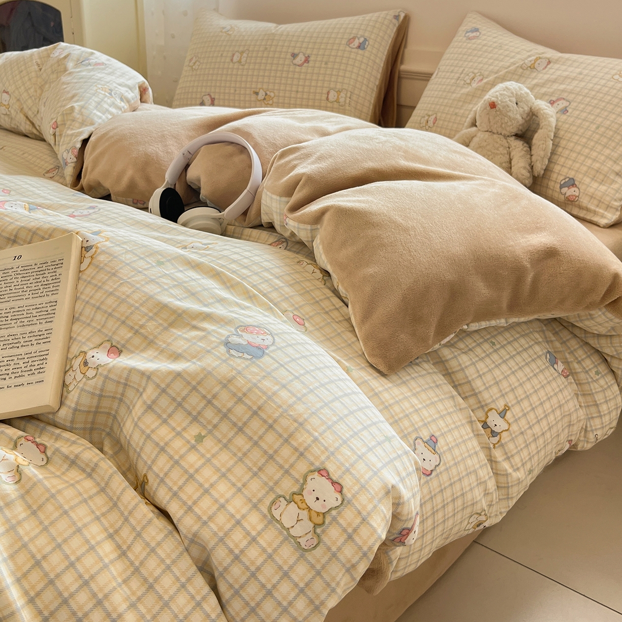 91家纺网 家纺一手货源 找家纺 （总）吉象家纺 2025新款全棉牛奶绒印花四件套