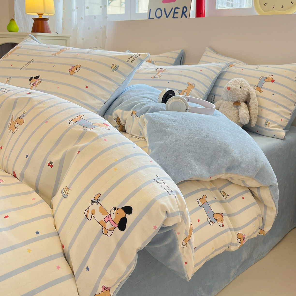 91家纺网 家纺一手货源 找家纺 （总）吉象家纺 2025新款全棉牛奶绒印花四件套