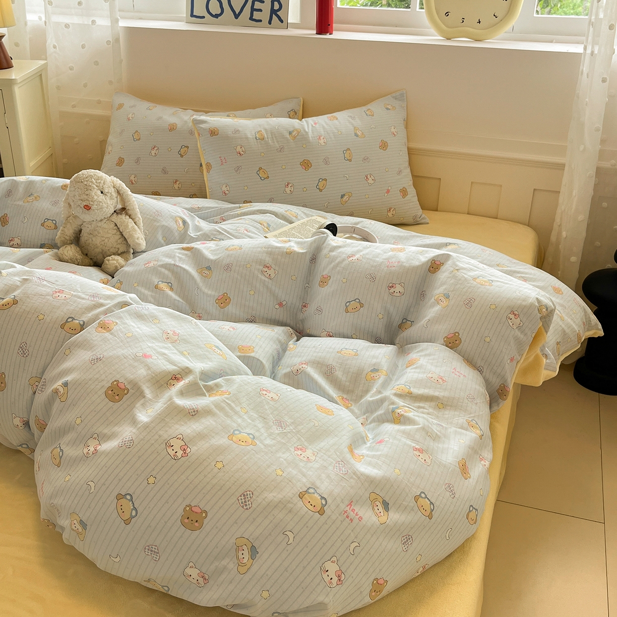 91家纺网 家纺一手货源 找家纺 吉象家纺 2025新款全棉牛奶绒印花四件套 棉绒-镜子海洋