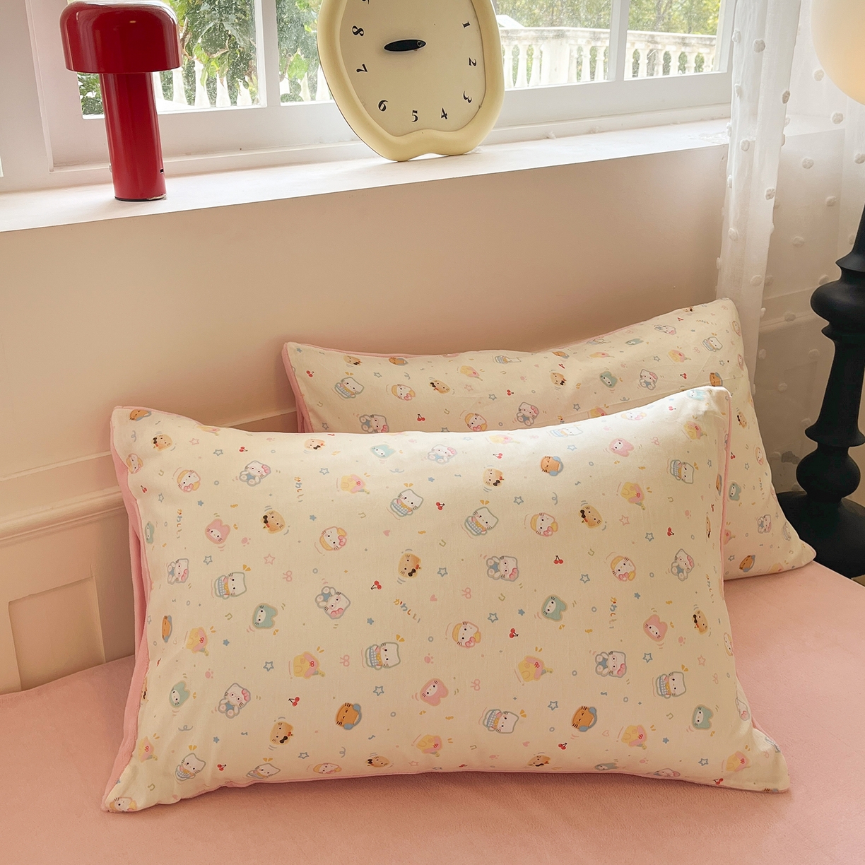 91家纺网 家纺一手货源 找家纺 吉象家纺 2025新款全棉牛奶绒印花四件套 棉绒-甜心喵喵