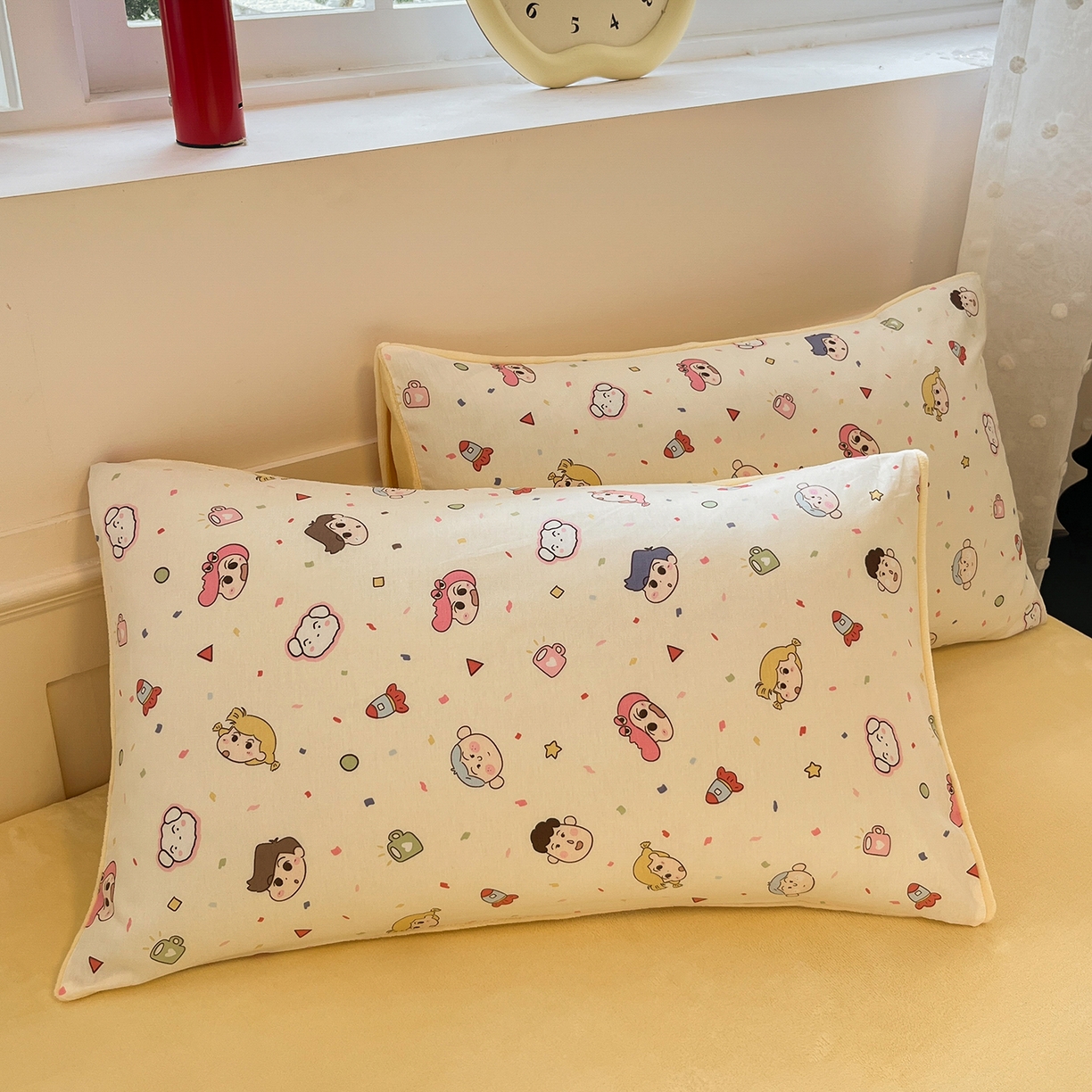 91家纺网 家纺一手货源 找家纺 吉象家纺 2025新款全棉牛奶绒印花四件套 棉绒-童趣萌新