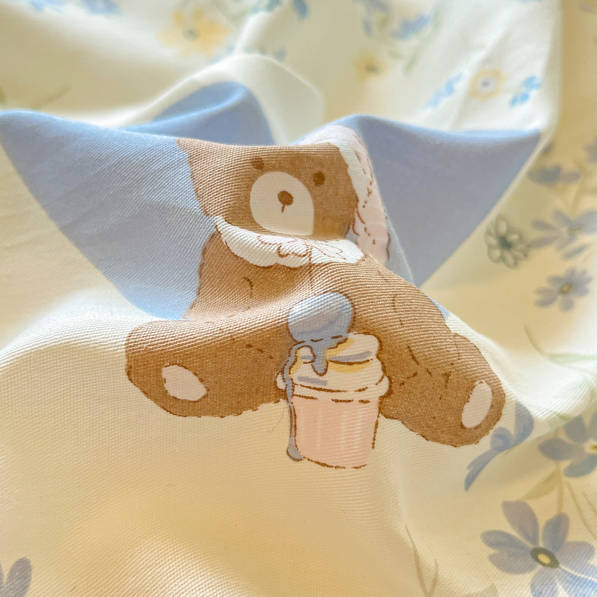 91家纺网 家纺一手货源 找家纺 吉象家纺 2025新款全棉牛奶绒印花四件套 棉绒-洋气泰迪