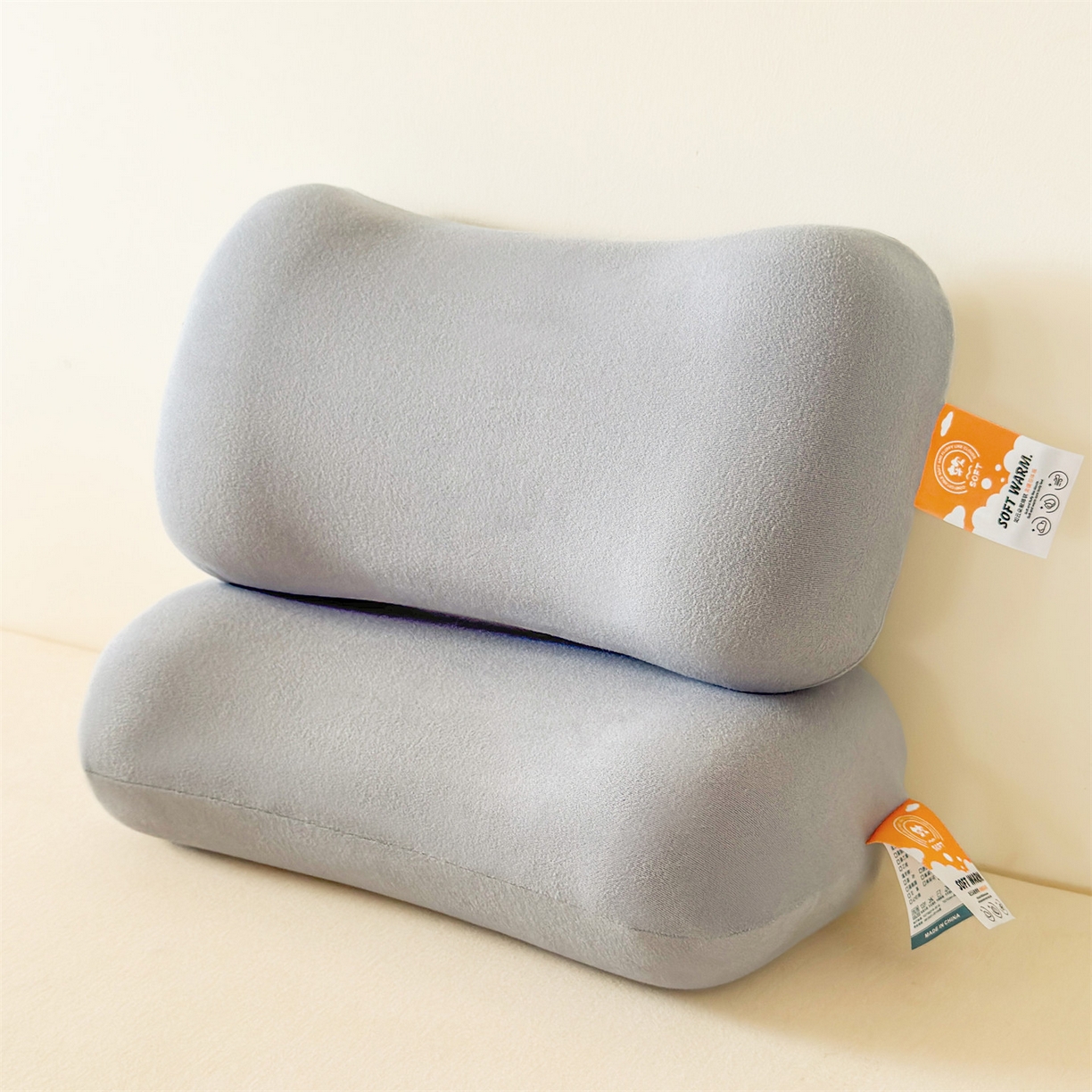 91家纺网 家纺一手货源 找家纺 麦肯锡 2025新款护颈记忆枕枕头枕芯-产品图 奶茶灰