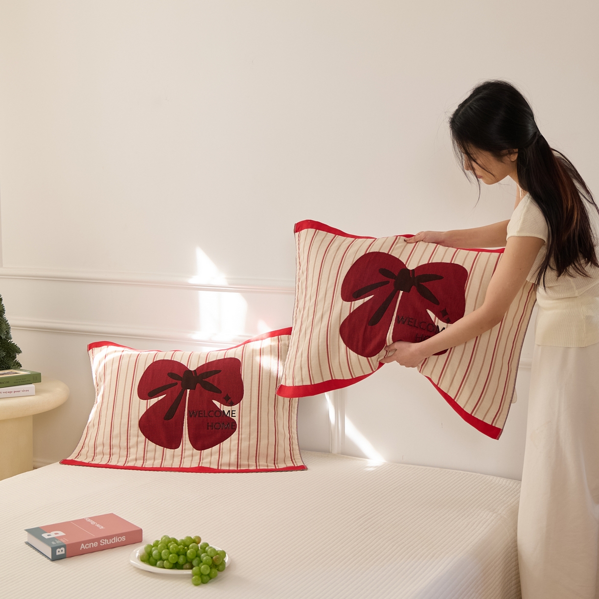 91家纺网 家纺一手货源 找家纺 （总）沐瑟家纺 2025新款卡通格子纯棉八层枕巾 （含质检报告）