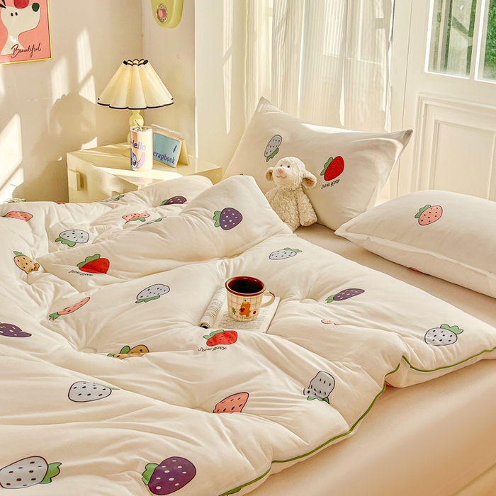 91家纺网 家纺一手货源 找家纺 （总）小叮当家纺仓储工厂店 2025新款母婴级宝宝被子豆豆绒牛奶针织棉被子儿童被子豆豆被大豆被春秋被秋冬被