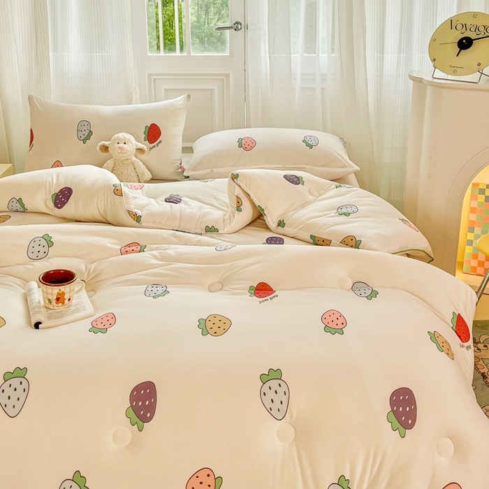 91家纺网 家纺一手货源 找家纺 （总）小叮当家纺仓储工厂店 2025新款母婴级宝宝被子豆豆绒牛奶针织棉被子儿童被子豆豆被大豆被春秋被秋冬被