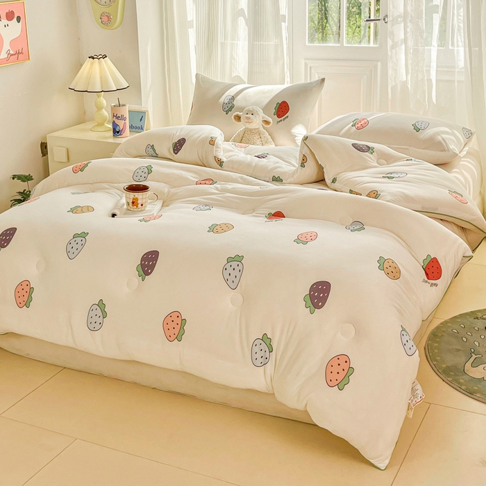 91家纺网 家纺一手货源 找家纺 （总）小叮当家纺仓储工厂店 2025新款母婴级宝宝被子豆豆绒牛奶针织棉被子儿童被子豆豆被大豆被春秋被秋冬被