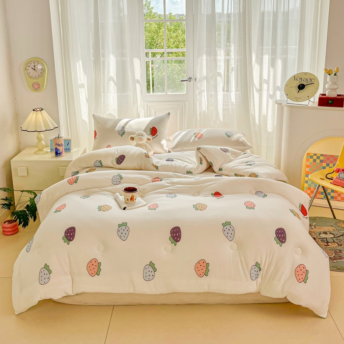 91家纺网 家纺一手货源 找家纺 （总）小叮当家纺仓储工厂店 2025新款母婴级宝宝被子豆豆绒牛奶针织棉被子儿童被子豆豆被大豆被春秋被秋冬被