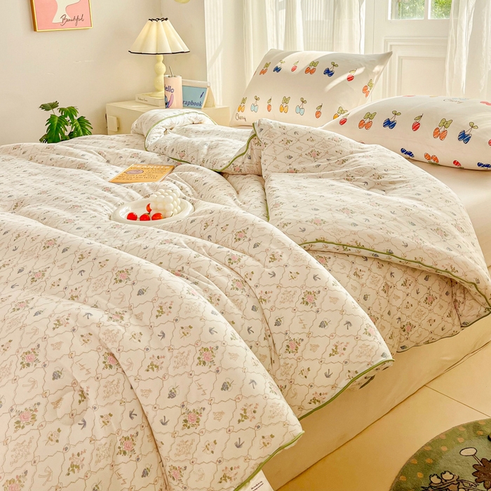 91家纺网 家纺一手货源 找家纺 小叮当家纺仓储工厂店 2025新款母婴级宝宝被子豆豆绒牛奶针织棉被子儿童被子豆豆被大豆被春秋被秋冬被 芳华