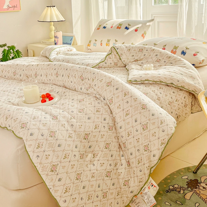 91家纺网 家纺一手货源 找家纺 小叮当家纺仓储工厂店 2025新款母婴级宝宝被子豆豆绒牛奶针织棉被子儿童被子豆豆被大豆被春秋被秋冬被 芳华