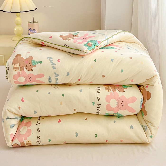 91家纺网 家纺一手货源 找家纺 小叮当家纺仓储工厂店 2025新款母婴级宝宝被子豆豆绒牛奶针织棉被子儿童被子豆豆被大豆被春秋被秋冬被 好伙伴