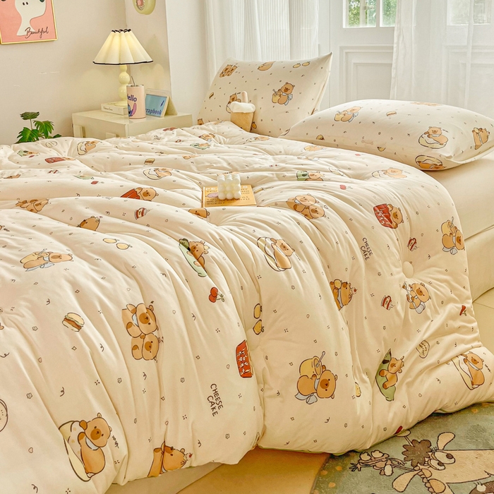 91家纺网 家纺一手货源 找家纺 小叮当家纺仓储工厂店 2025新款母婴级宝宝被子豆豆绒牛奶针织棉被子儿童被子豆豆被大豆被春秋被秋冬被 卡皮巴拉