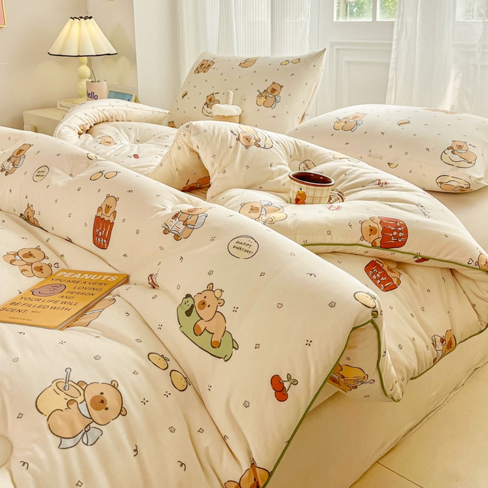 91家纺网 家纺一手货源 找家纺 小叮当家纺仓储工厂店 2025新款母婴级宝宝被子豆豆绒牛奶针织棉被子儿童被子豆豆被大豆被春秋被秋冬被 卡皮巴拉