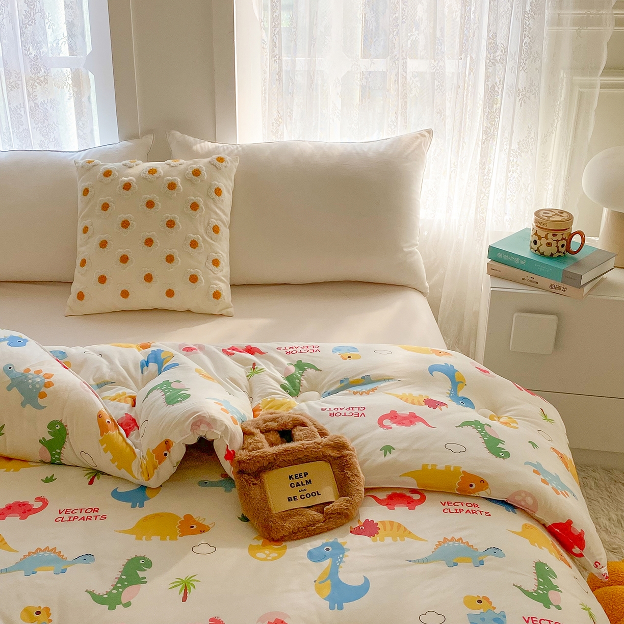 91家纺网 家纺一手货源 找家纺 小叮当家纺仓储工厂店 2025新款母婴级宝宝被子豆豆绒牛奶针织棉被子儿童被子豆豆被大豆被春秋被秋冬被 恐龙萌游记