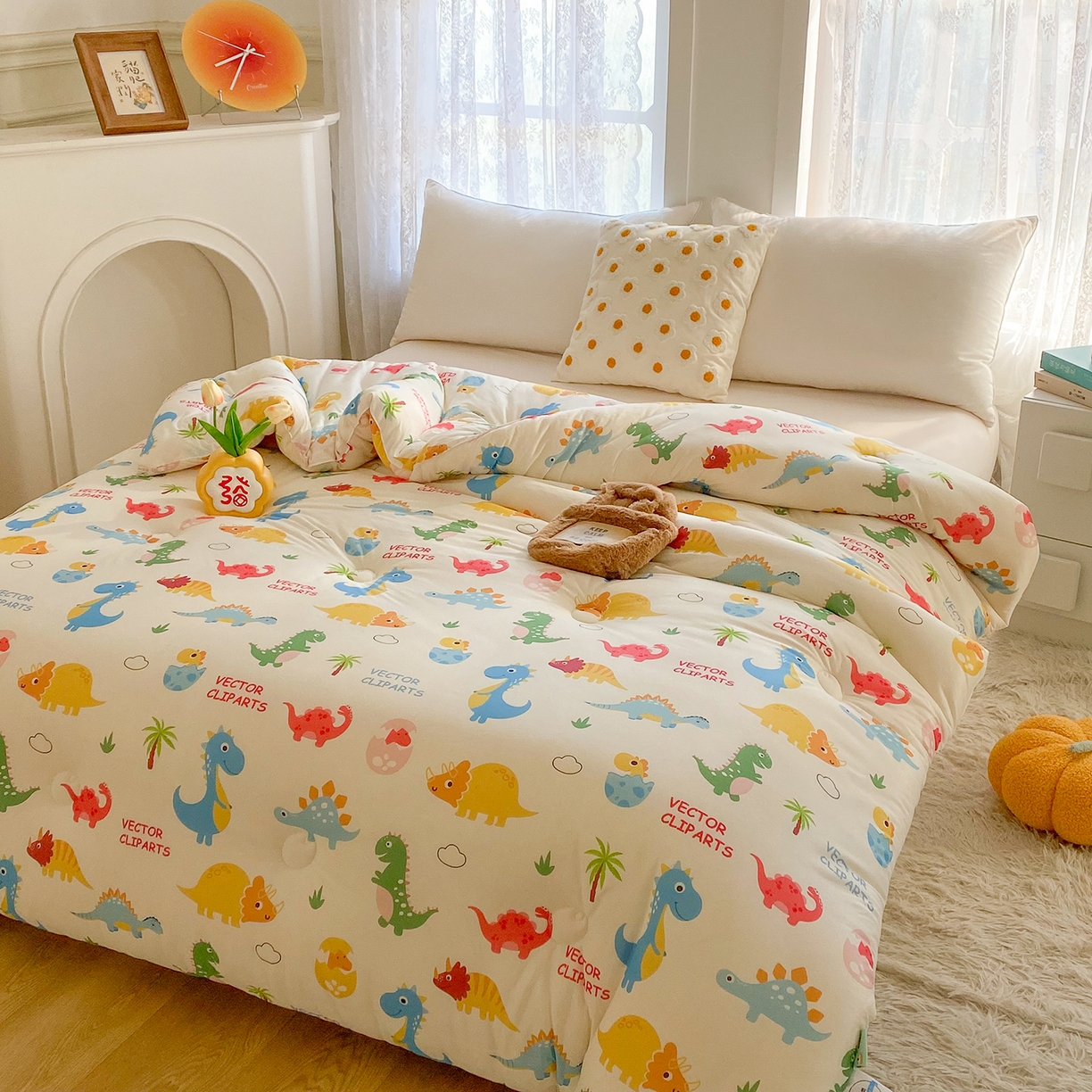 91家纺网 家纺一手货源 找家纺 小叮当家纺仓储工厂店 2025新款母婴级宝宝被子豆豆绒牛奶针织棉被子儿童被子豆豆被大豆被春秋被秋冬被 恐龙萌游记