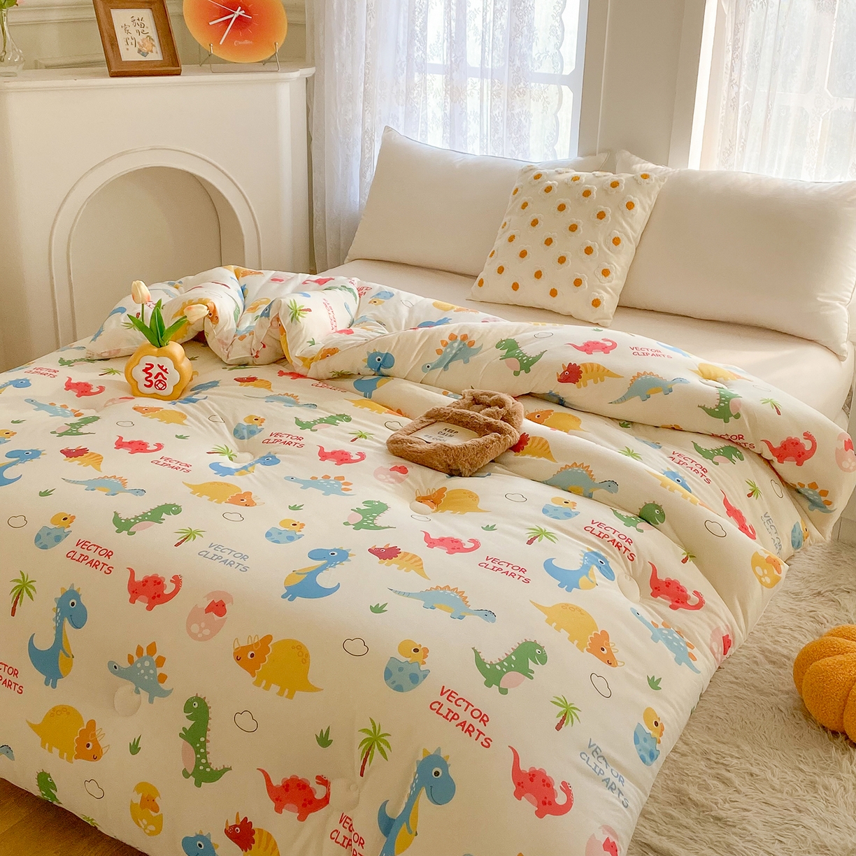 91家纺网 家纺一手货源 找家纺 小叮当家纺仓储工厂店 2025新款母婴级宝宝被子豆豆绒牛奶针织棉被子儿童被子豆豆被大豆被春秋被秋冬被 恐龙萌游记