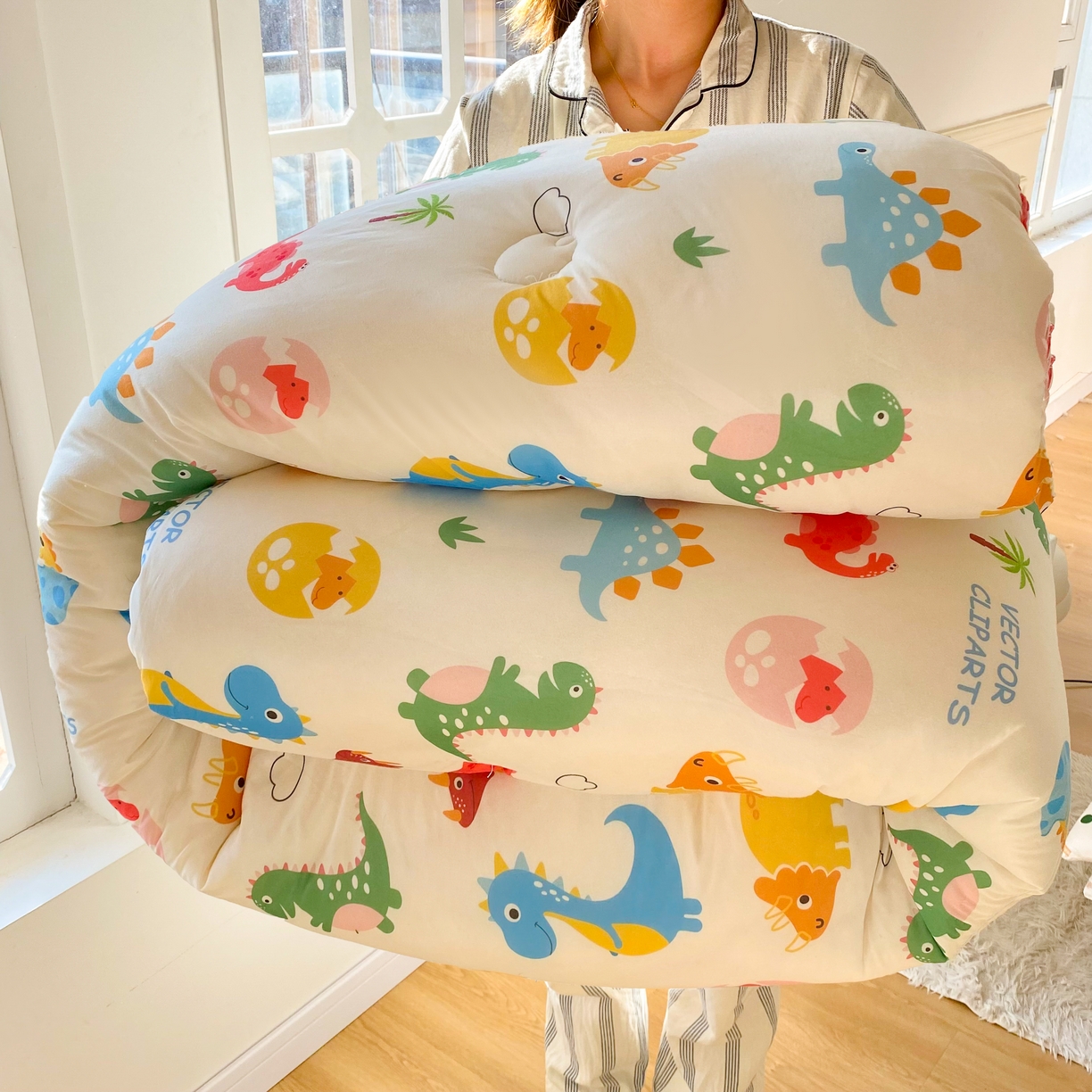 91家纺网 家纺一手货源 找家纺 小叮当家纺仓储工厂店 2025新款母婴级宝宝被子豆豆绒牛奶针织棉被子儿童被子豆豆被大豆被春秋被秋冬被 恐龙萌游记