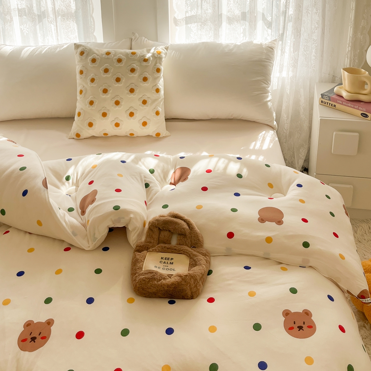 91家纺网 家纺一手货源 找家纺 小叮当家纺仓储工厂店 2025新款母婴级宝宝被子豆豆绒牛奶针织棉被子儿童被子豆豆被大豆被春秋被秋冬被 米洛熊