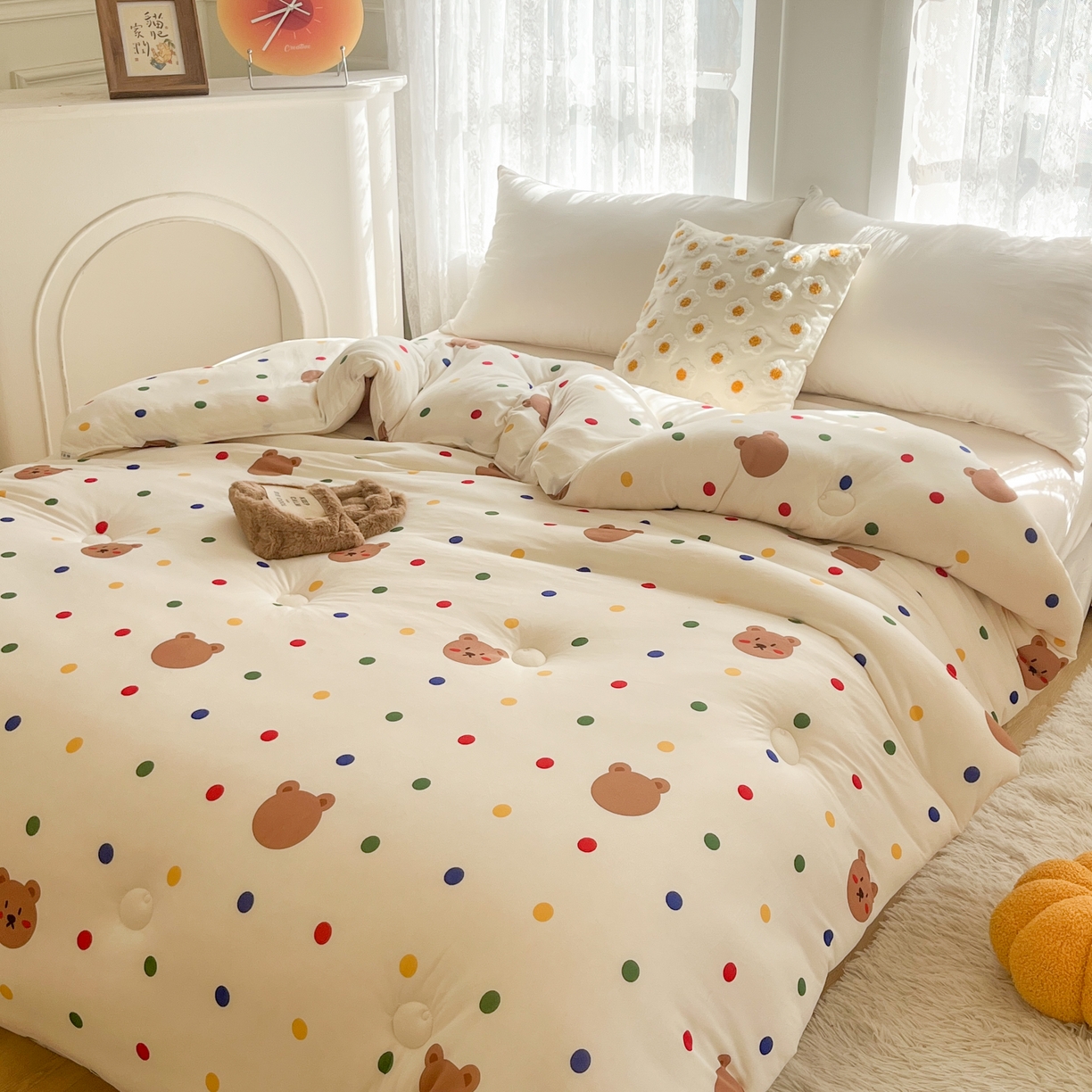 91家纺网 家纺一手货源 找家纺 小叮当家纺仓储工厂店 2025新款母婴级宝宝被子豆豆绒牛奶针织棉被子儿童被子豆豆被大豆被春秋被秋冬被 米洛熊