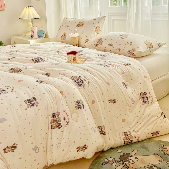 91家纺网 家纺一手货源 找家纺 小叮当家纺仓储工厂店 2025新款母婴级宝宝被子豆豆绒牛奶针织棉被子儿童被子豆豆被大豆被春秋被秋冬被 三只小熊