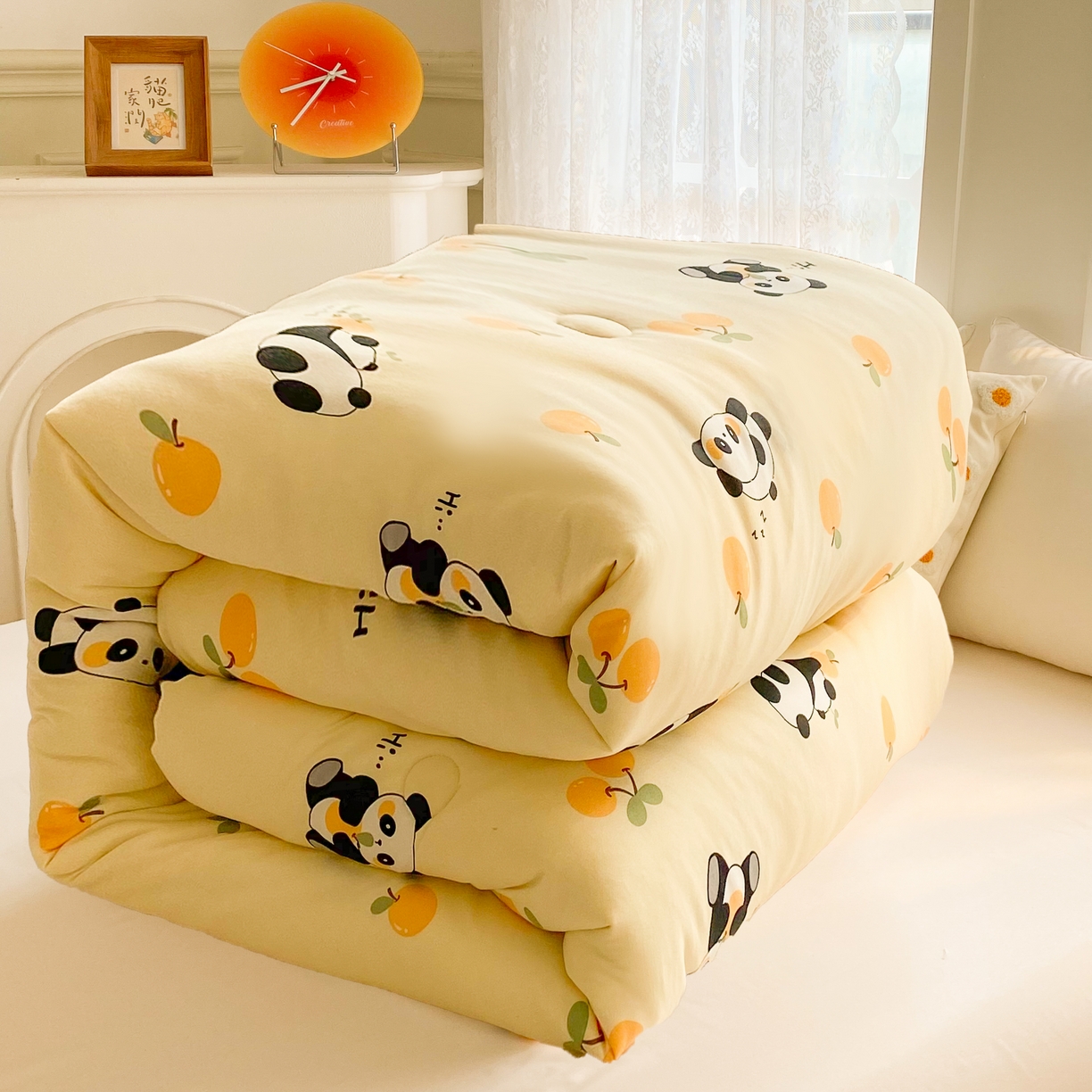 91家纺网 家纺一手货源 找家纺 小叮当家纺仓储工厂店 2025新款母婴级宝宝被子豆豆绒牛奶针织棉被子儿童被子豆豆被大豆被春秋被秋冬被 熊猫乐园