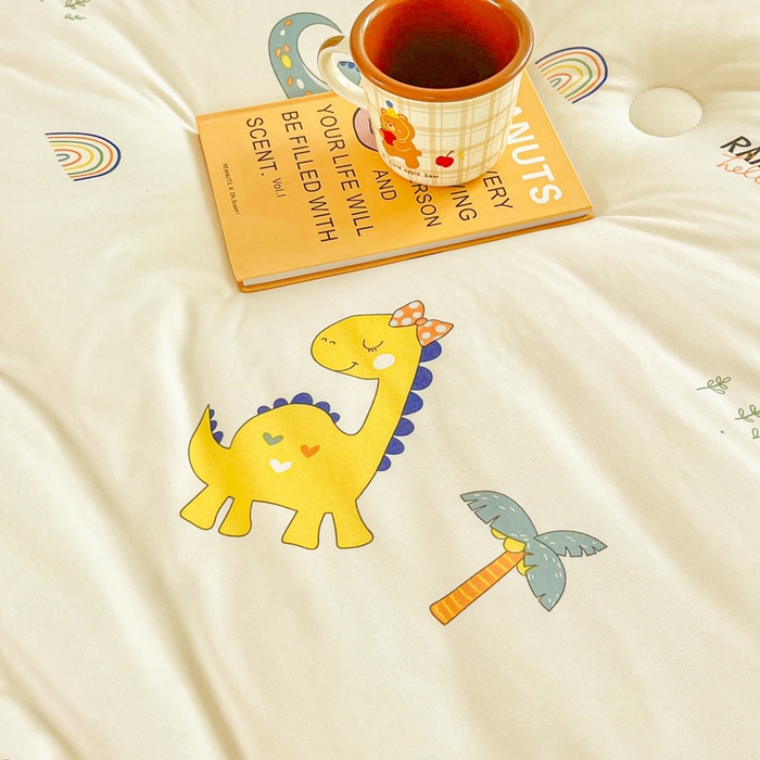 91家纺网 家纺一手货源 找家纺 小叮当家纺仓储工厂店 2025新款母婴级宝宝被子豆豆绒牛奶针织棉被子儿童被子豆豆被大豆被春秋被秋冬被 侏罗纪