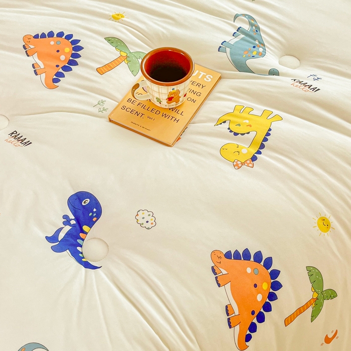 91家纺网 家纺一手货源 找家纺 小叮当家纺仓储工厂店 2025新款母婴级宝宝被子豆豆绒牛奶针织棉被子儿童被子豆豆被大豆被春秋被秋冬被 侏罗纪