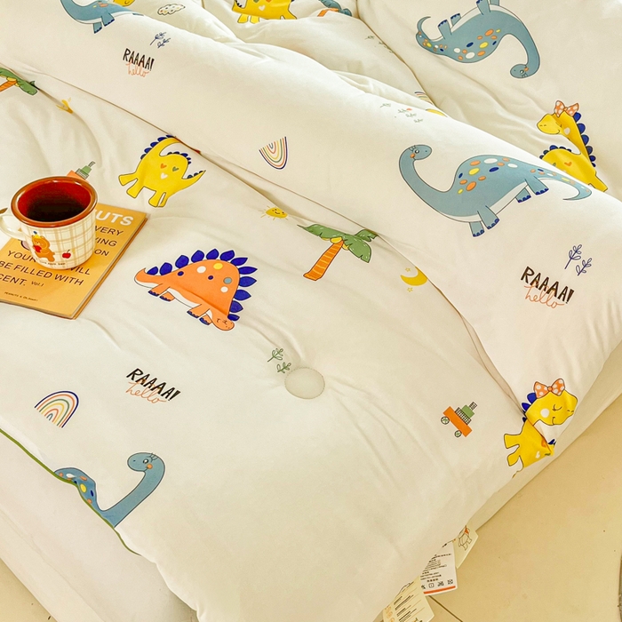 91家纺网 家纺一手货源 找家纺 小叮当家纺仓储工厂店 2025新款母婴级宝宝被子豆豆绒牛奶针织棉被子儿童被子豆豆被大豆被春秋被秋冬被 侏罗纪