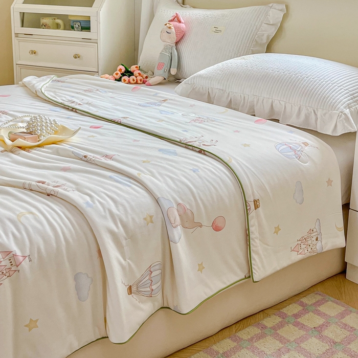 91家纺网 家纺一手货源 找家纺 小叮当家纺仓储工厂店 2025新款母婴级宝宝被子豆豆绒牛奶针织棉被子儿童被子豆豆被大豆被春秋被秋冬被 牛奶针织被-梦幻岛