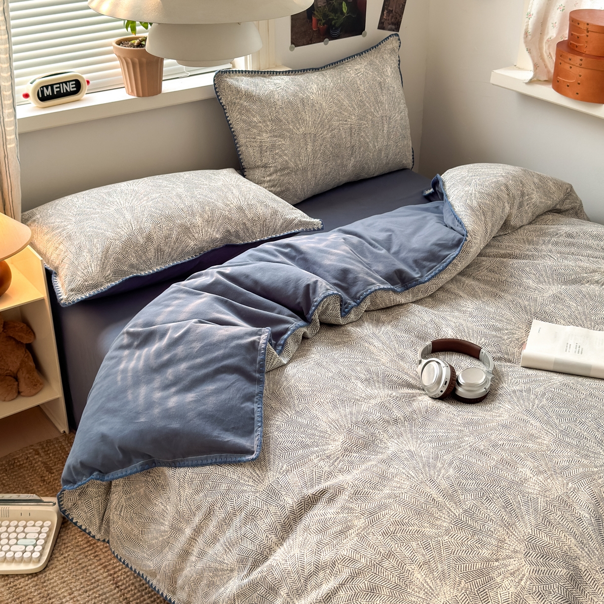 91家纺网 家纺一手货源 找家纺 （总）小叮当家纺仓储工厂店 (买家秀 爆款花型 不断货)2025秋冬新款全棉纯棉加厚磨毛贝壳边工艺款四件套