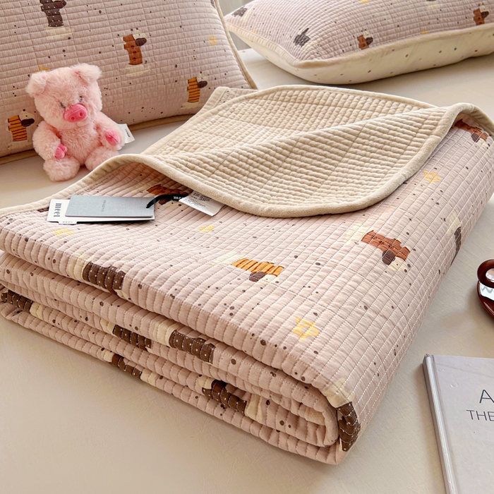 91家纺网 家纺一手货源 找家纺 （总）床盖工厂店 2025新款亲肤舒适高温酵素砂洗全棉纯棉加宝宝绒床盖三件套