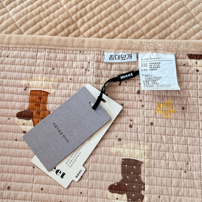 91家纺网 家纺一手货源 找家纺 （总）床盖工厂店 2025新款亲肤舒适高温酵素砂洗全棉纯棉加宝宝绒床盖三件套