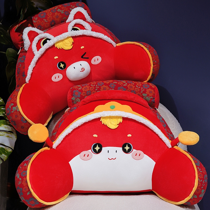 91家纺网 家纺一手货源 找家纺 （总）仟亿莱 2025新款醒狮小马驹三层纱拥抱式腰靠