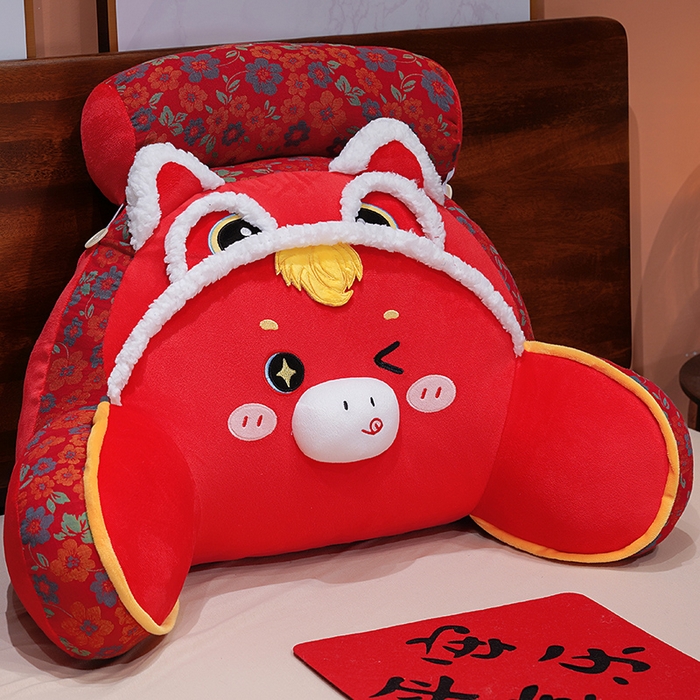 仟亿莱 2025新款醒狮小马驹三层纱拥抱式腰靠 拥抱醒师福马